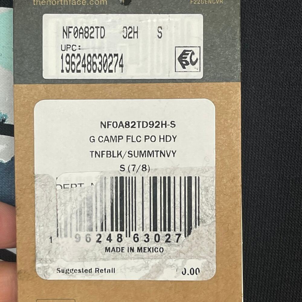 The North Face Girls Camp Fleece Hoodie Size..s(7/8) NEW - Picture 9 of 9